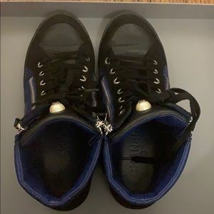 Chanel Black and Blue Sneakers